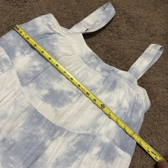 Rails Dress-xs-Cotton-Blue & White-Tie Dye Cloud Vibes-Lined-Two Button Closure - Picture 12 of 15